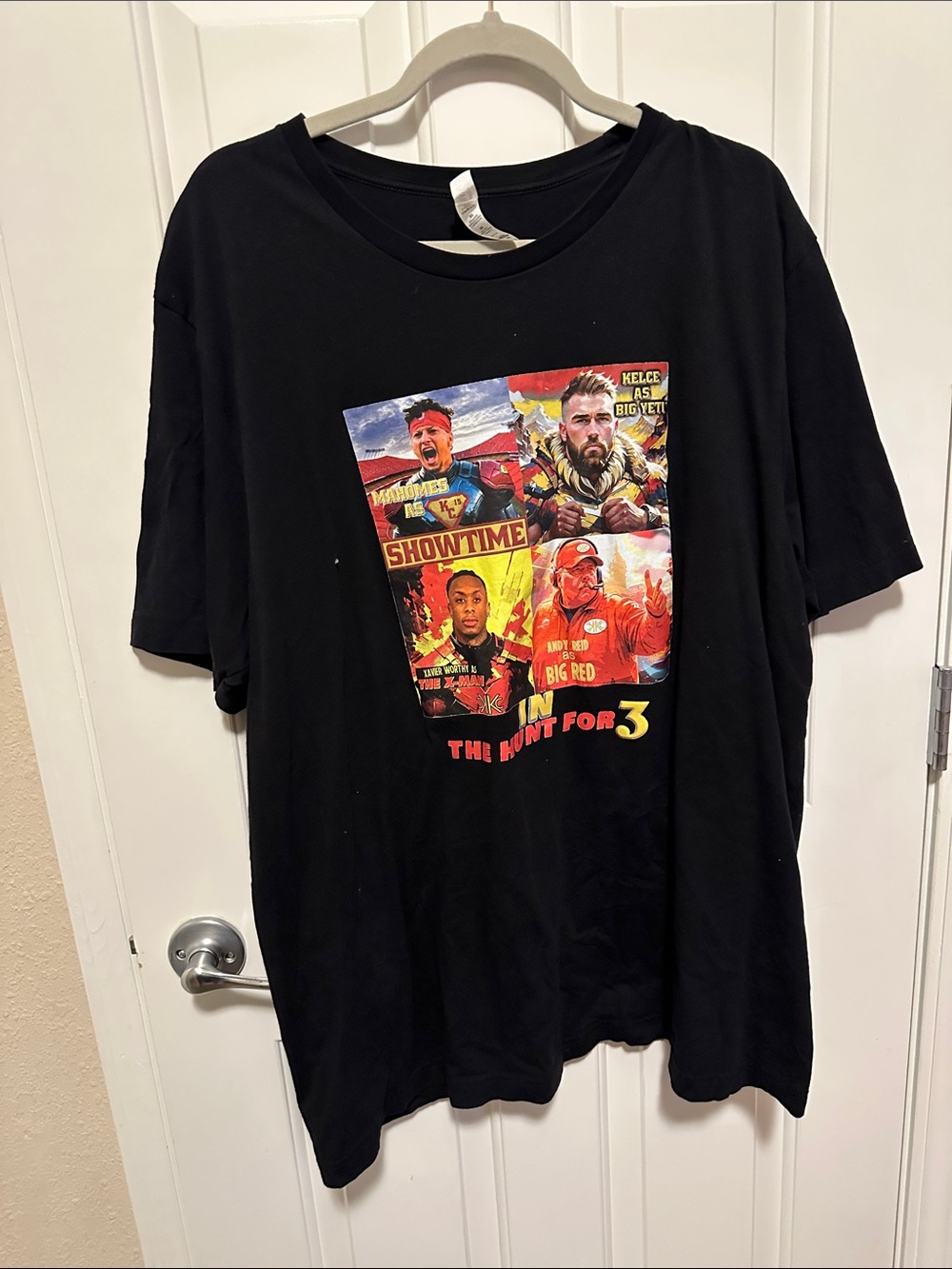 Bella Canvas Black Short-Sleeve Graphic Tee Kansas City Chiefs Football